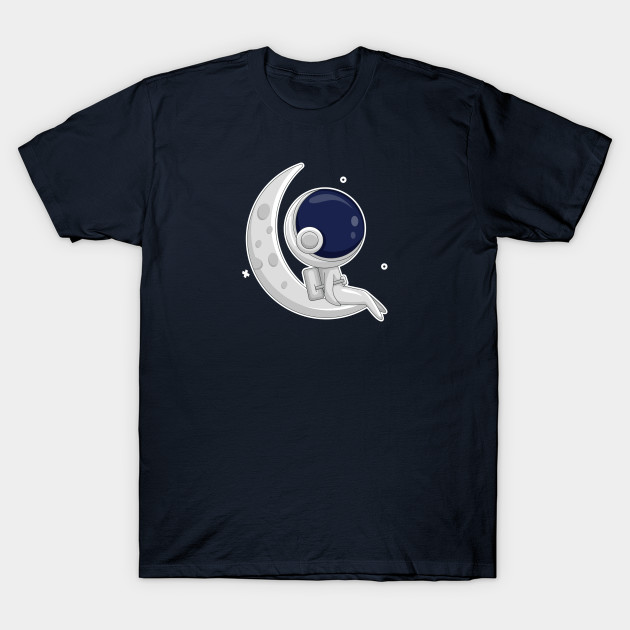 Astronaut and moon by Linescratches